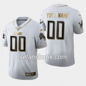 Detroit Lions Tröjor Custom Nike Vit Golden Edition 100th - Herr